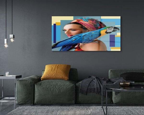 Tablouri acrilice Macaw pe umăr