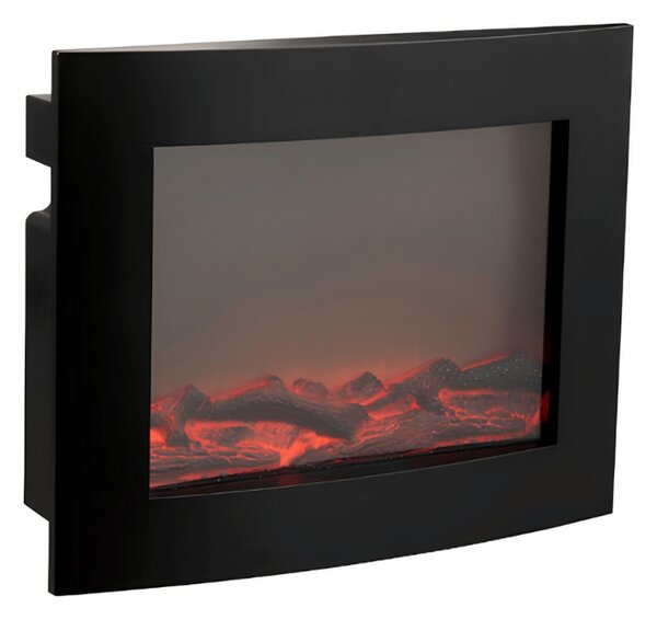 Decoratiune LED semineu modern COZY WARM 40x50 cm, negru
