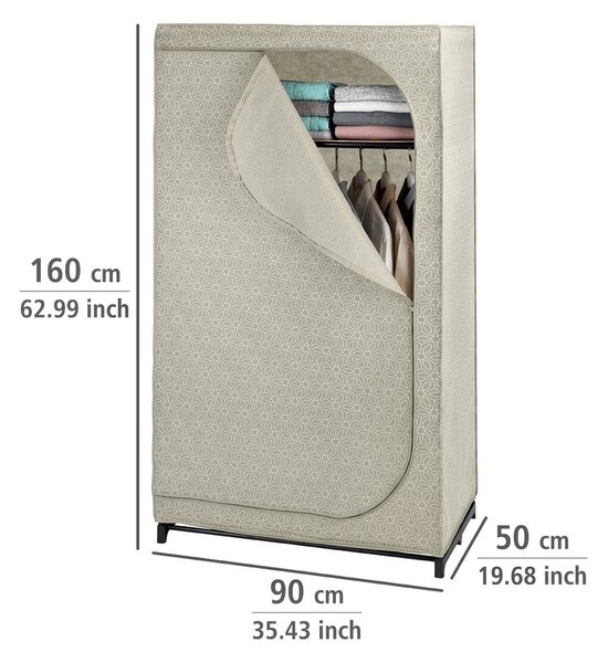 Șifonier bej din material textil 90x160 cm Balance – Wenko