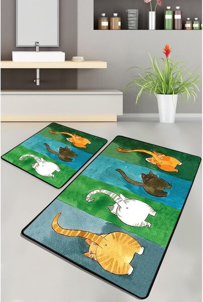Covorașe de baie 2 buc. 60x100 cm Gatto Carino – Foutastic
