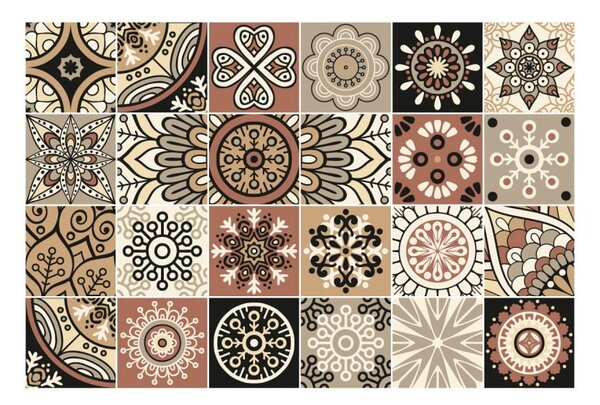 Set 24 autocolante de perete Ambiance Wall Tiles Piura, 10 x 10 cm
