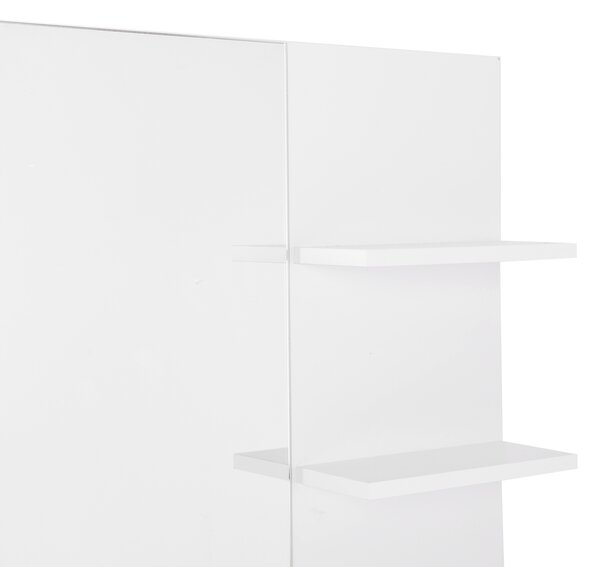 Kleankin Dulap Oglindă Baie cu 3 Rafturi Spațiu Depozitare MDF Alb 60x10x48cm | Aosom Romania