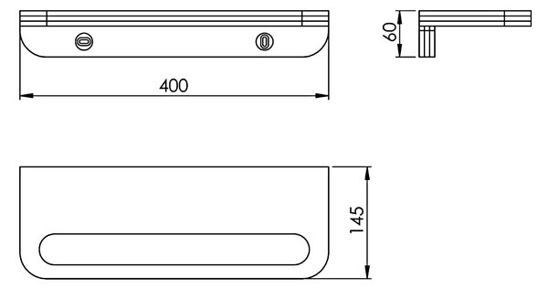 Gedy Gedy, poliță HIMALAYA cu suport pentru prosoape 400x145mm, bambus, HY19