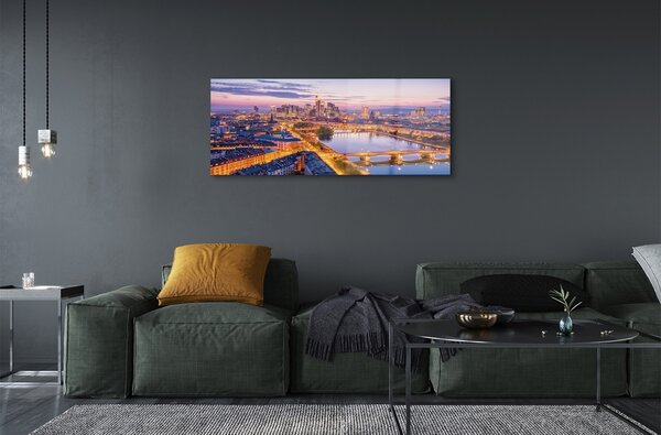 Tablouri pe sticlă panorama de noapte din Berlin