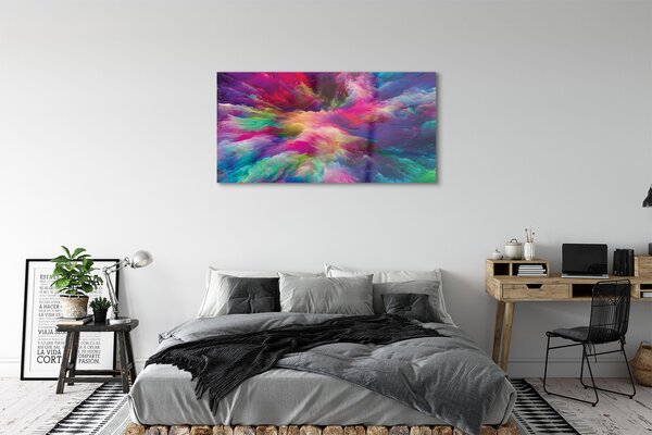 Tablouri pe sticlă fractali colorate
