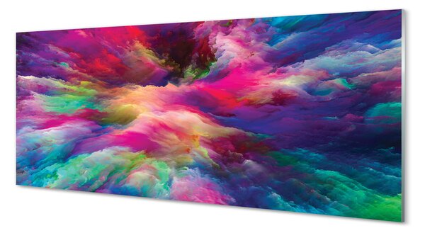 Tablouri pe sticlă fractali colorate