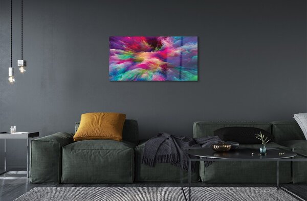 Tablouri pe sticlă fractali colorate