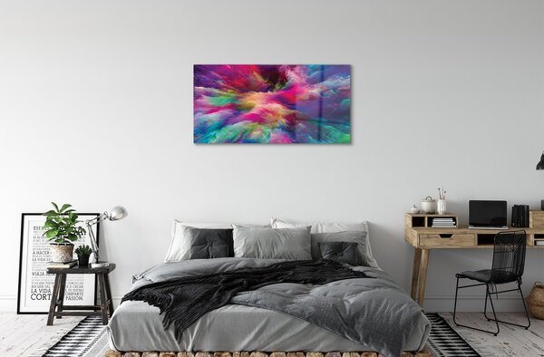 Tablouri pe sticlă fractali colorate