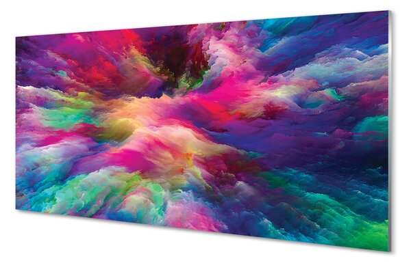 Tablouri pe sticlă fractali colorate