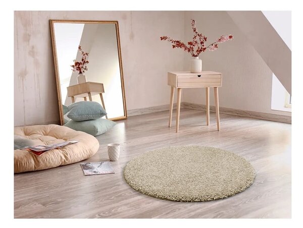 Covor rotund Universal Aqua Liso, ø 80 cm, bej deschis