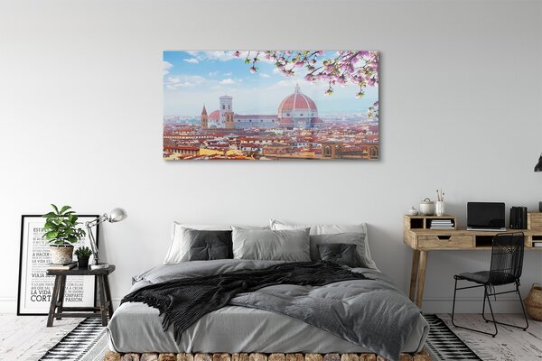Tablouri pe sticlă Italia Catedrală noapte panorama