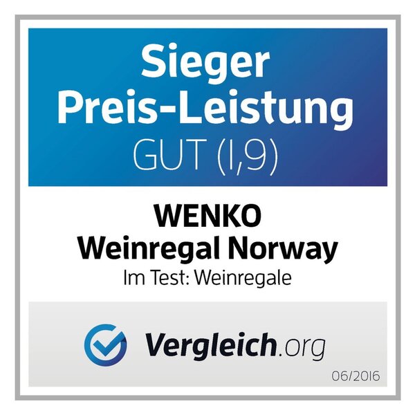 Suport din lemn de nuc pentru 12 sticle Wenko Norway