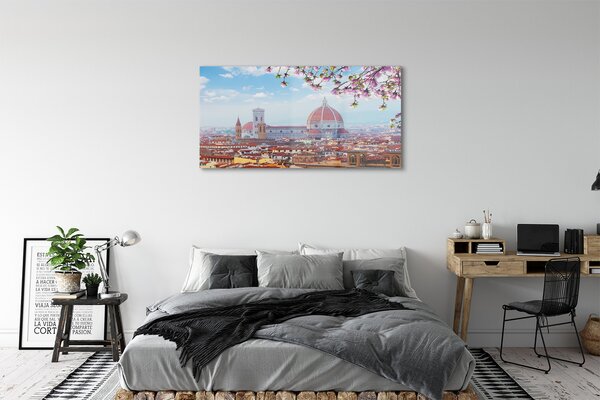 Tablouri pe sticlă Italia Catedrală noapte panorama