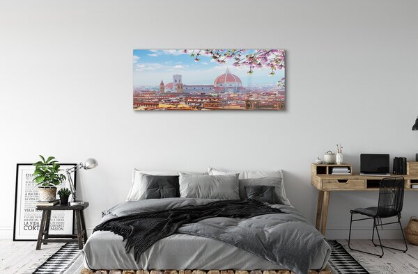 Tablouri pe sticlă Italia Catedrală noapte panorama