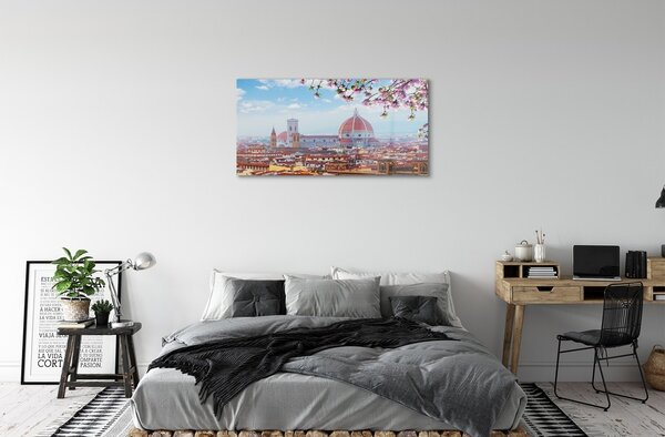 Tablouri pe sticlă Italia Catedrală noapte panorama