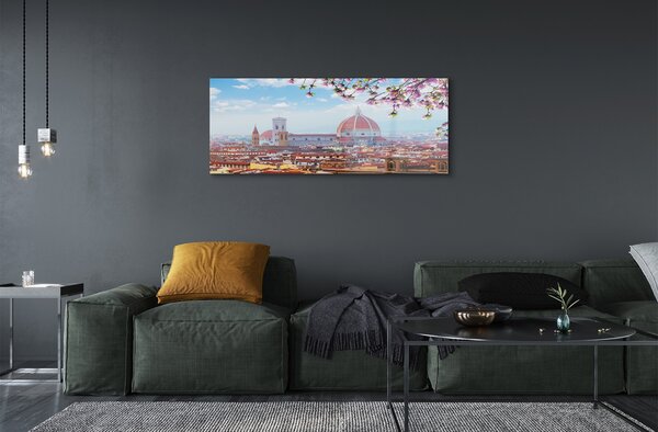 Tablouri pe sticlă Italia Catedrală noapte panorama