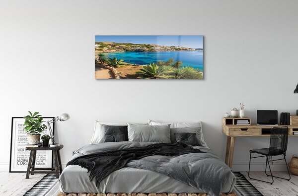 Tablouri pe sticlă mare oras Spania Coast
