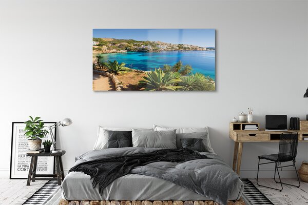 Tablouri pe sticlă mare oras Spania Coast