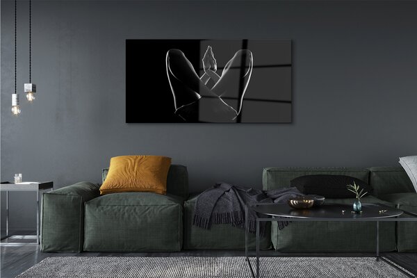 Tablouri pe sticlă Picioarele și mâinile