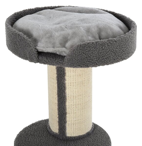 Stâlp de Zgâriat Multifuncțional PawHut, Coloană în Sisal și Pernă Moale, Miel Casmir, 81cm | Aosom Romania