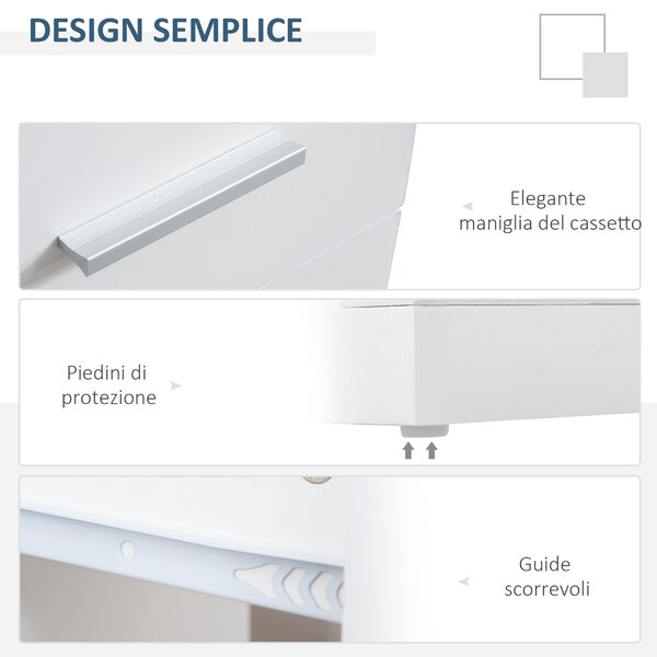 HOMCOM Birou Unghiular Modern din Lemn Spațiu de Lucru Generos 140x107x74.6 cm Design Contemporan pentru Birou | Aosom Romania
