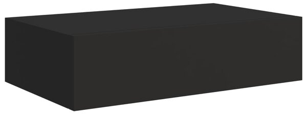 Dulap de perete cu sertare, negru, 40x23,5x10 cm, MDF