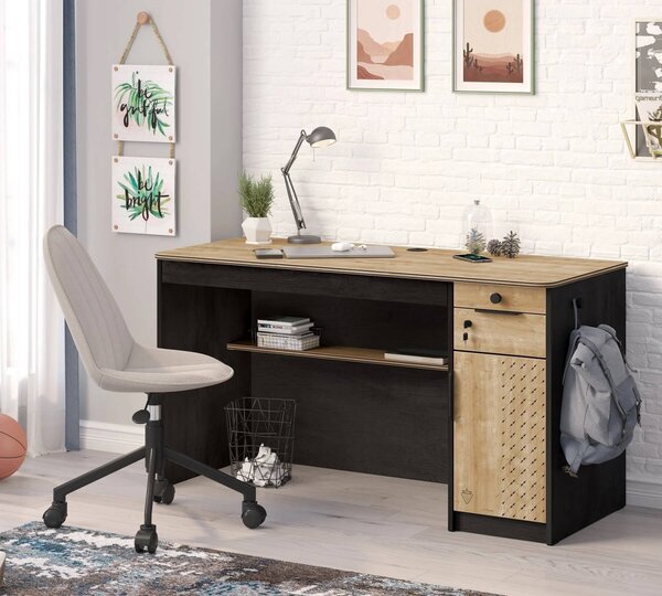 Birou pentru camera copii si adolescenti 138x58x76 cm Colectia Black
