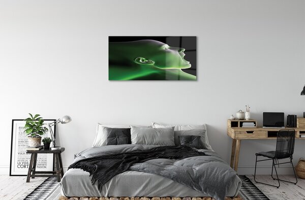 Tablouri pe sticlă Omul lumina verde cap
