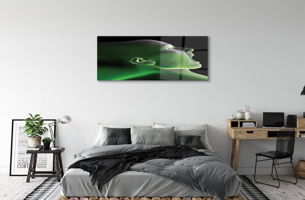 Tablouri pe sticlă Omul lumina verde cap