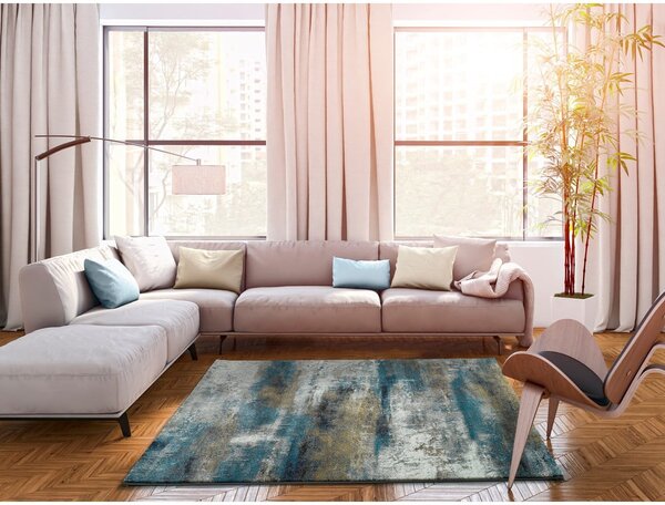 Covor Universal Kalia Abstract, 120 x 170 cm, albastru