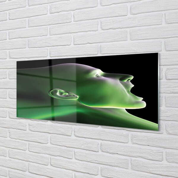 Panouri de sticlă Omul lumina verde cap
