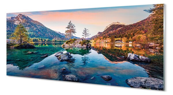 Tablouri pe sticlă toamnă lac de munte Germania alps