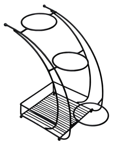 Jardiniere, Negru, 19x37x19 cm