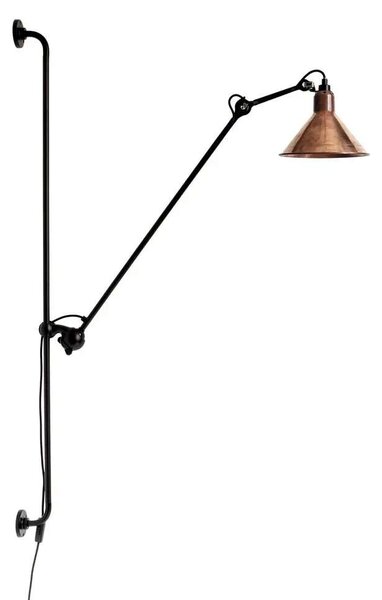 DCW - 214 Aplică de Perete Black/Raw Copper Lampe Gras