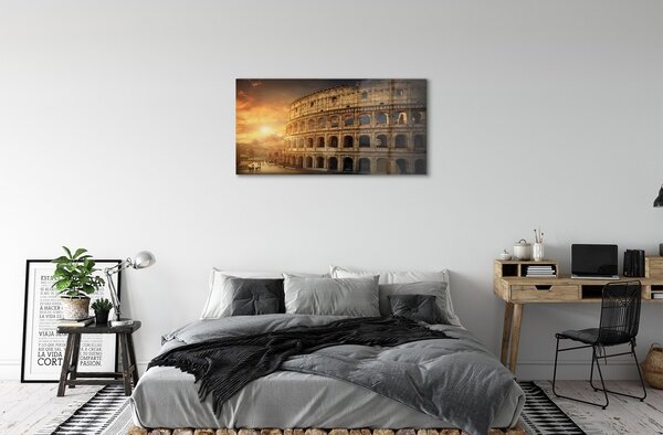 Tablouri pe sticlă Roma Colosseum apus de soare