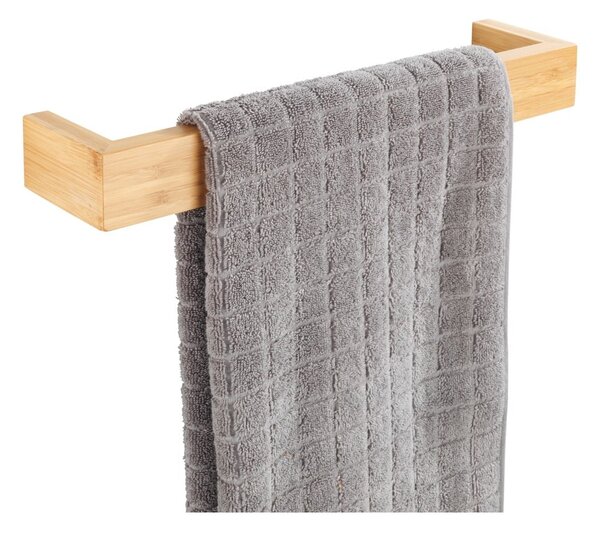 Suport de perete din bambus pentru prosoape Wenko Light, lățime 40 cm