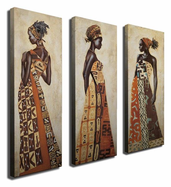 Tablou Canvas (3 bucăți) Symphony, Multicolor, 70x66 cm