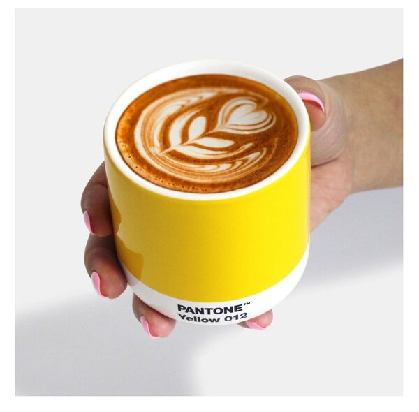 Cană galbenă din ceramică 175 ml Cortado Yellow 012 – Pantone