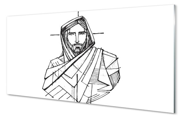 Tablouri pe sticlă desen Isus