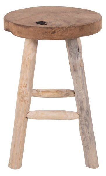 Scaun din lemn de tec cu 4 picioare House Nordic Badia, ø 30 cm