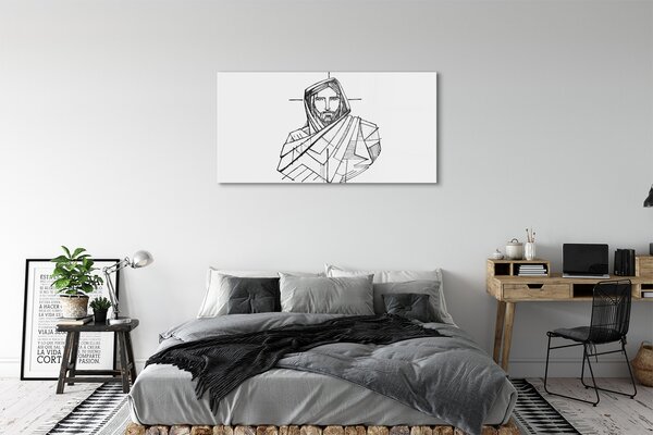 Tablouri pe sticlă desen Isus
