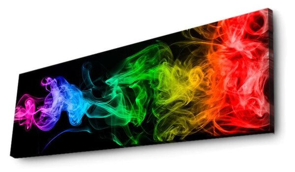 Tablou Canvas cu Led Pride fara priza, Multicolor, 90x30 cm