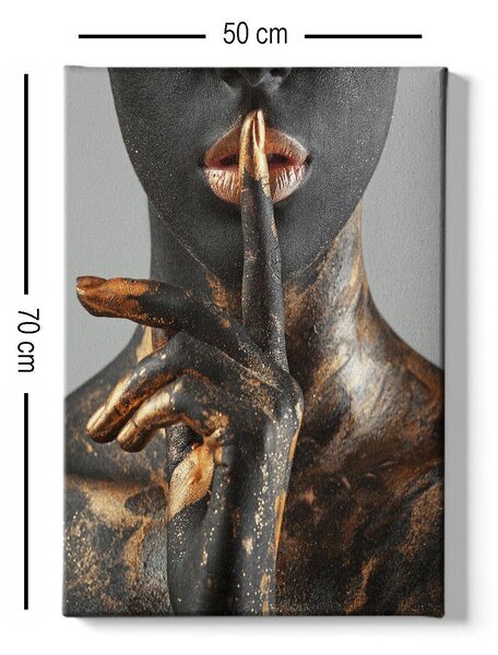 Tablou Canvas African Lady 5, Multicolor, 70x50 cm