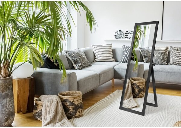 Oglindă de podea cu ramă neagră 46x146 cm Sicilia - Styler