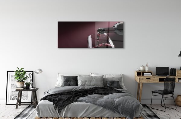 Tablouri pe sticlă vin alb Maroon