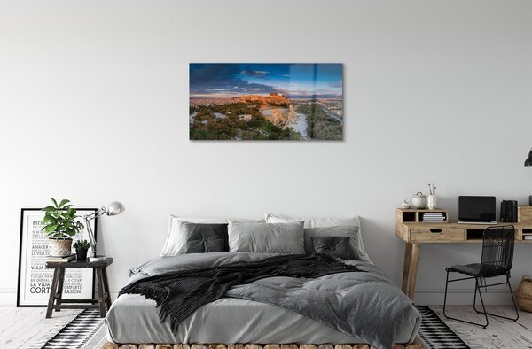 Tablouri pe sticlă Grecia Panorama arhitectura Atena