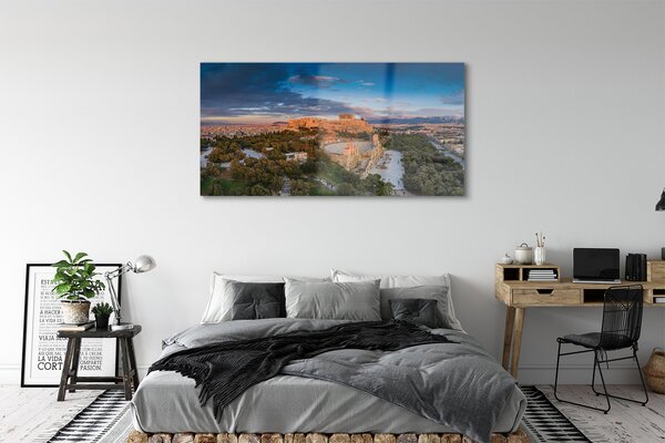 Tablouri pe sticlă Grecia Panorama arhitectura Atena