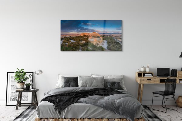 Tablouri pe sticlă Grecia Panorama arhitectura Atena