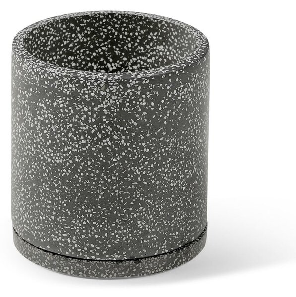 Set 2 ghivece gri închis Bonami Selection Terrazzo, ø 26 cm