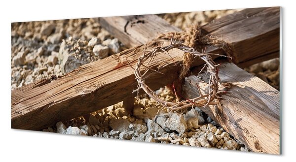Tablouri pe sticlă spini pietre Cross